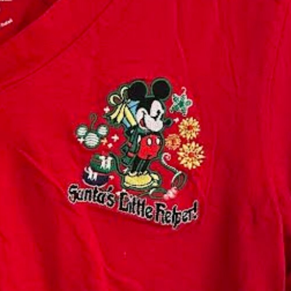 Disney "Santa's Little Helper" Embroidered T-Shirt